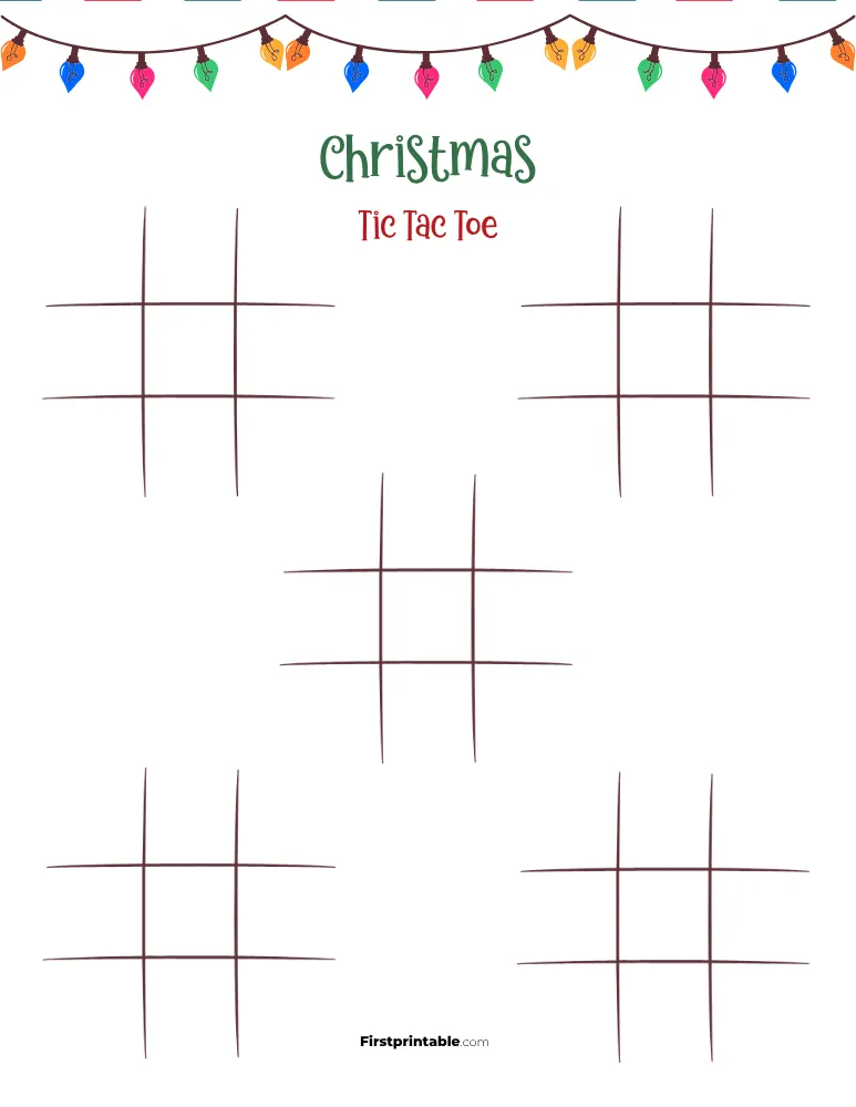 Printable Christmas Tic Tac Toe 18