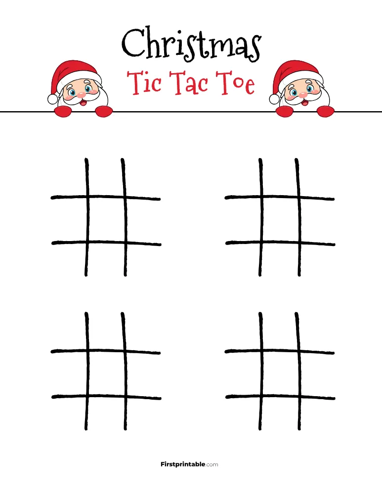 Printable Christmas Tic Tac Toe 20