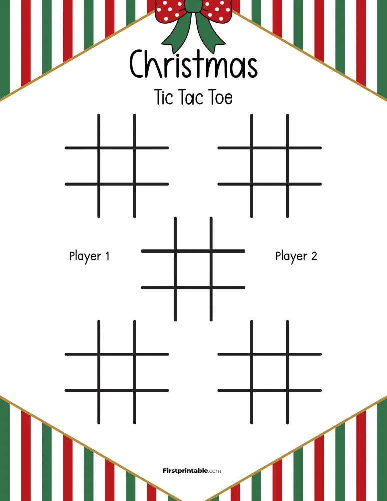 Printable Christmas Tic Tac Toe 21