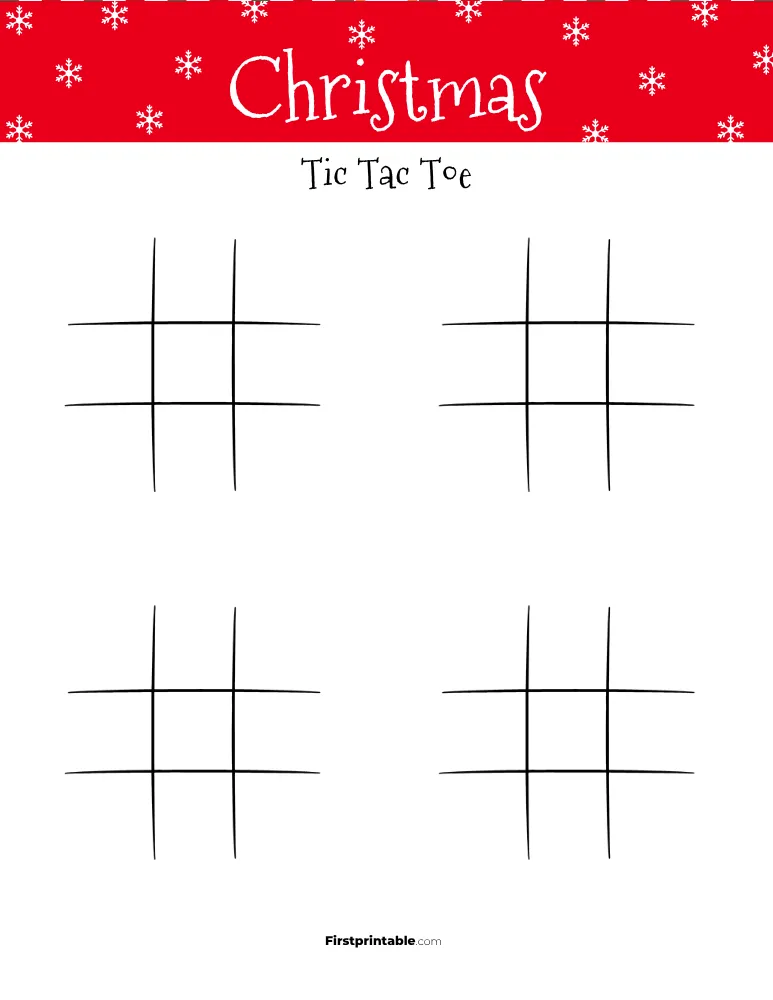 Printable Christmas Tic Tac Toe 22