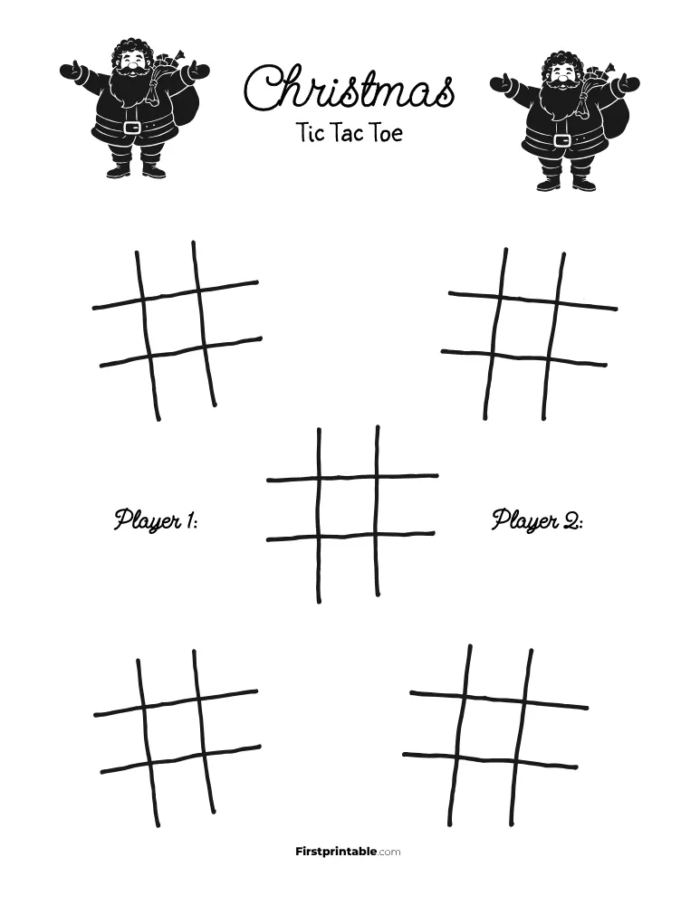 Printable Christmas Tic Tac Toe 23