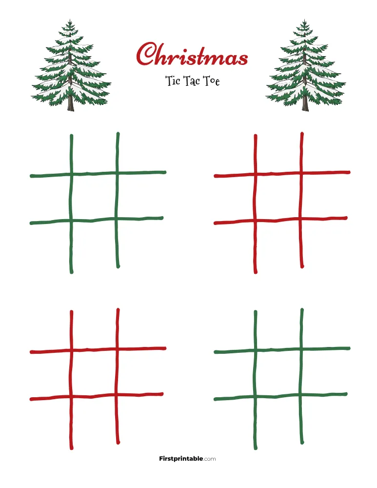 Printable Christmas Tic Tac Toe 25