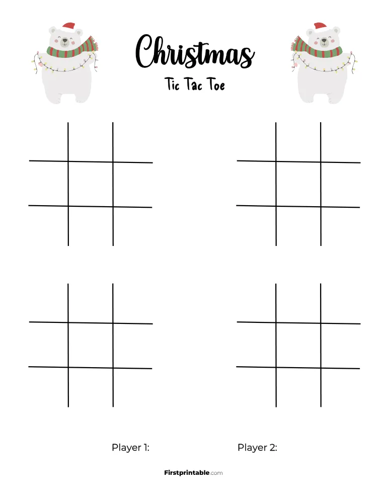 Printable Christmas Tic Tac Toe 26