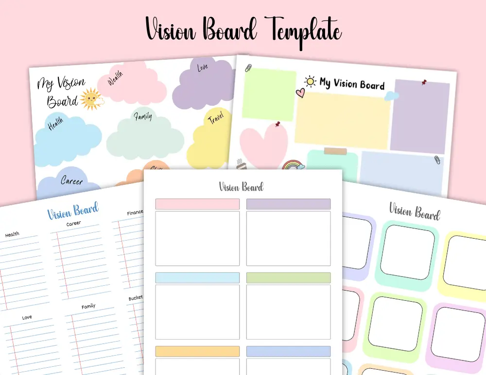 Printable Vision Board Template