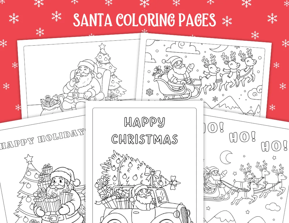 Santa Coloring Pages
