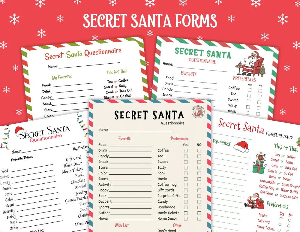 Secret Santa Forms