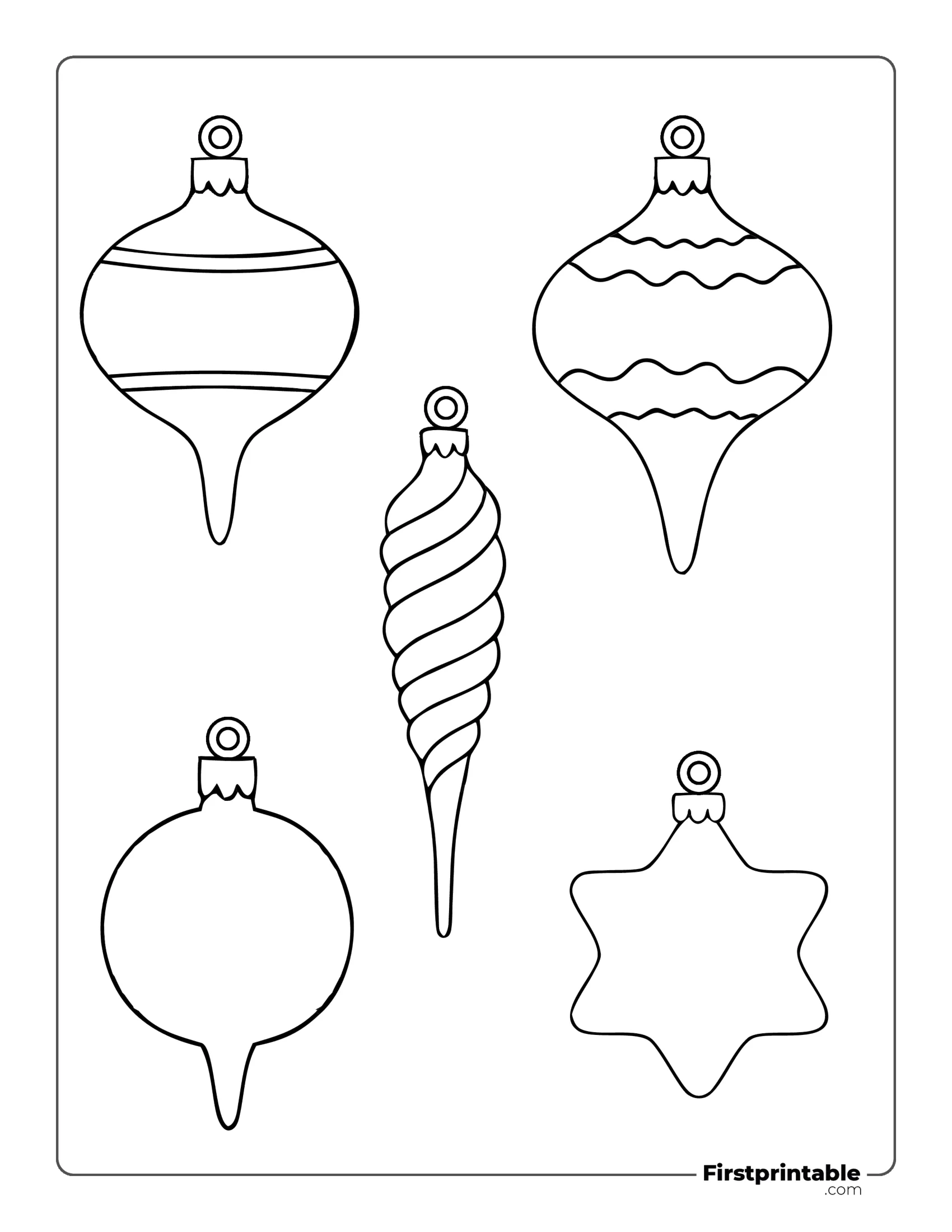 Teardrop Christmas Ornaments Template