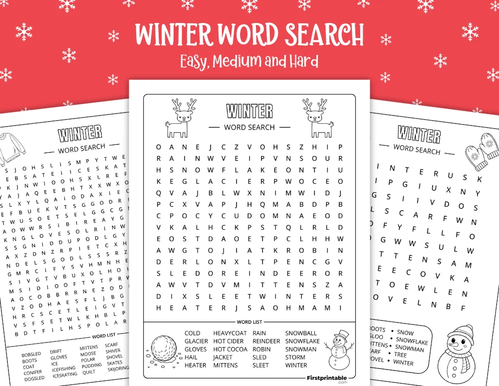 Winter Word Search