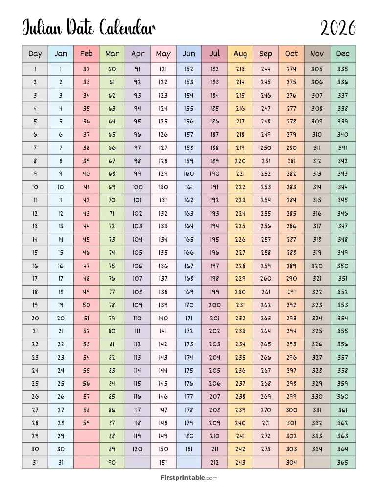2026 Julian Calendar 05