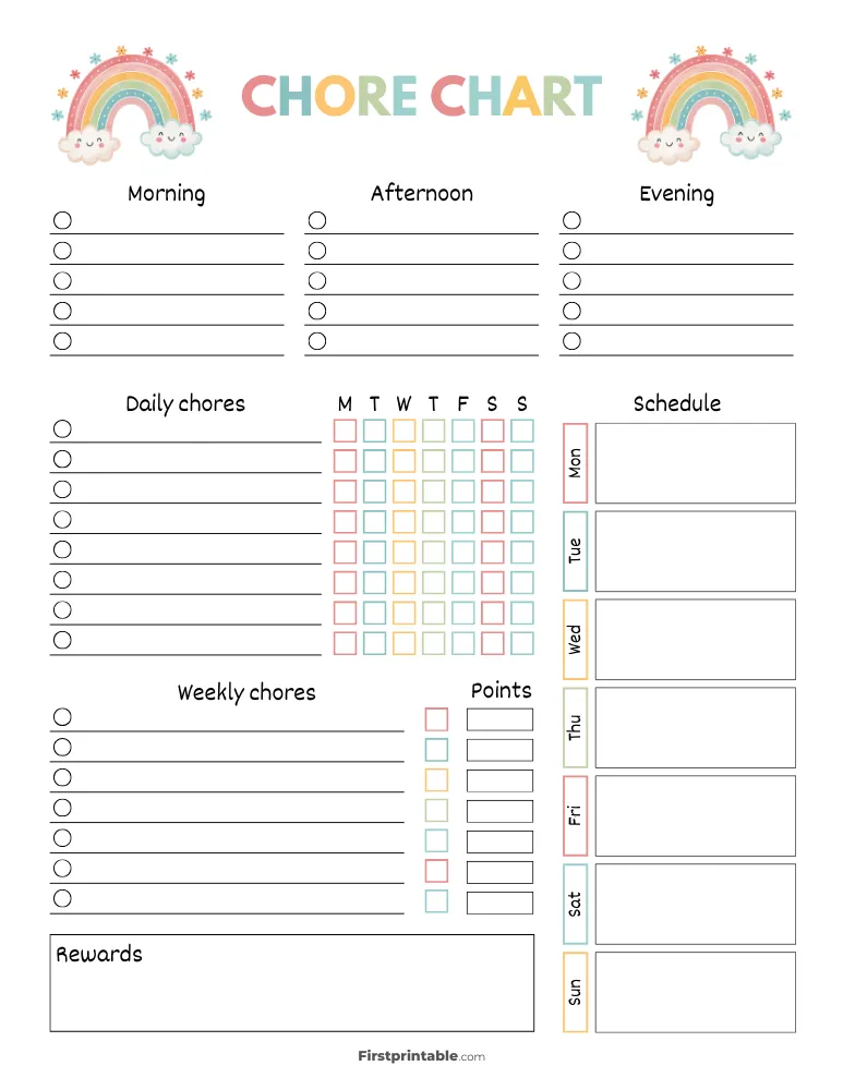 Chore Chart Template 01