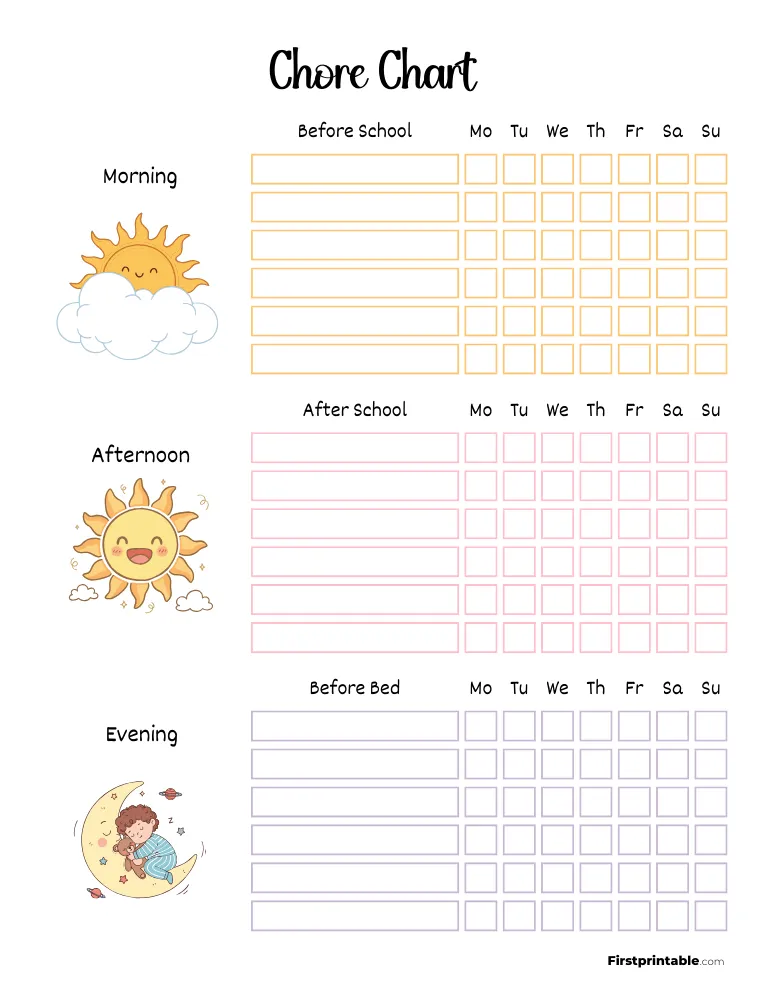 Chore Chart Template 02