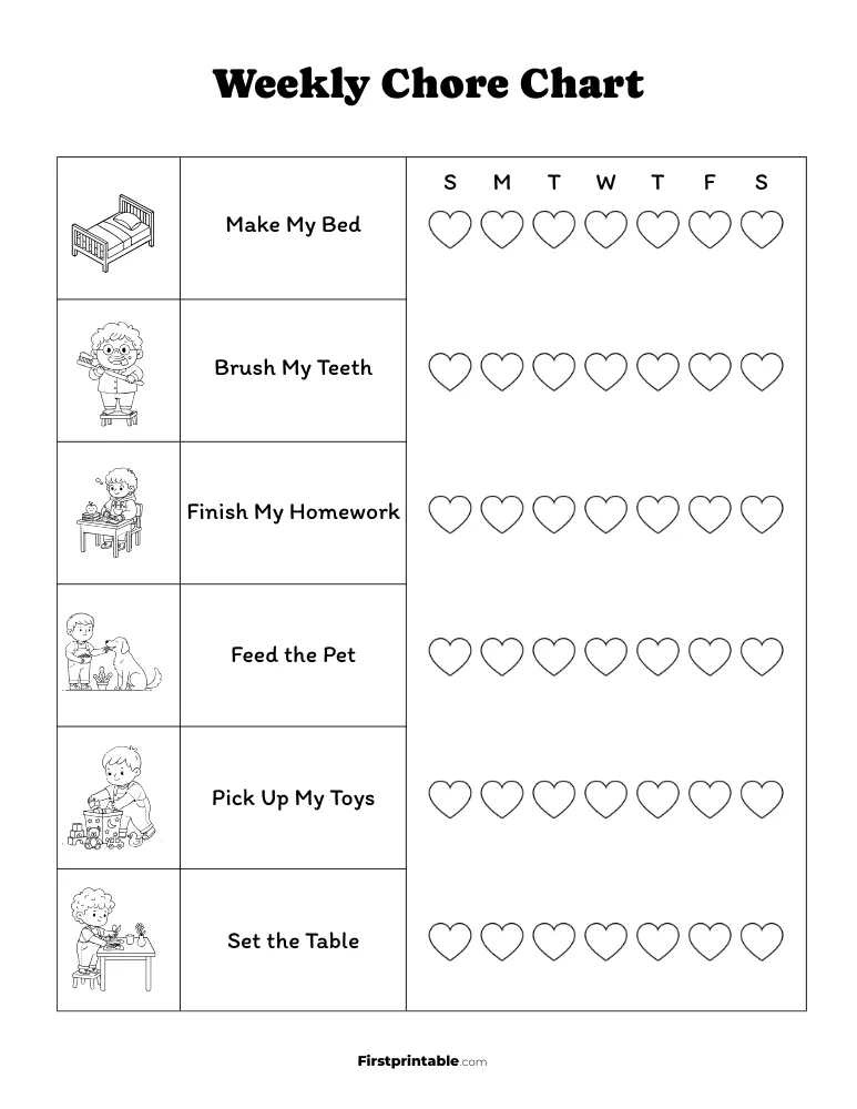 Chore Chart Template 03