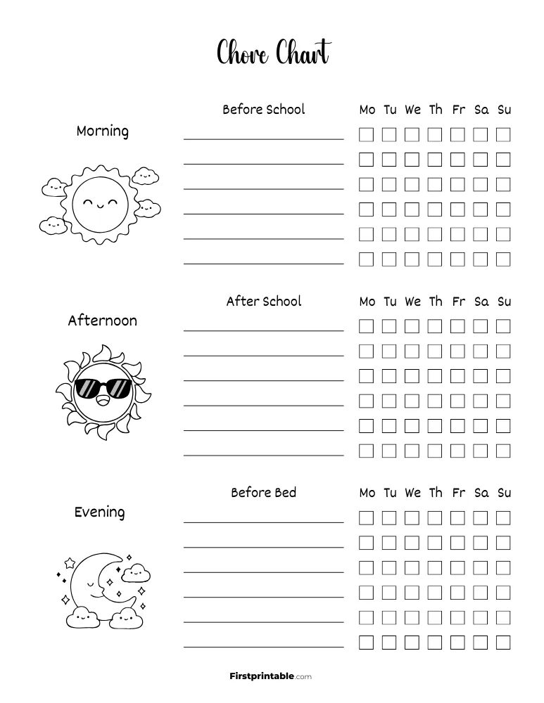 Chore Chart Template 05
