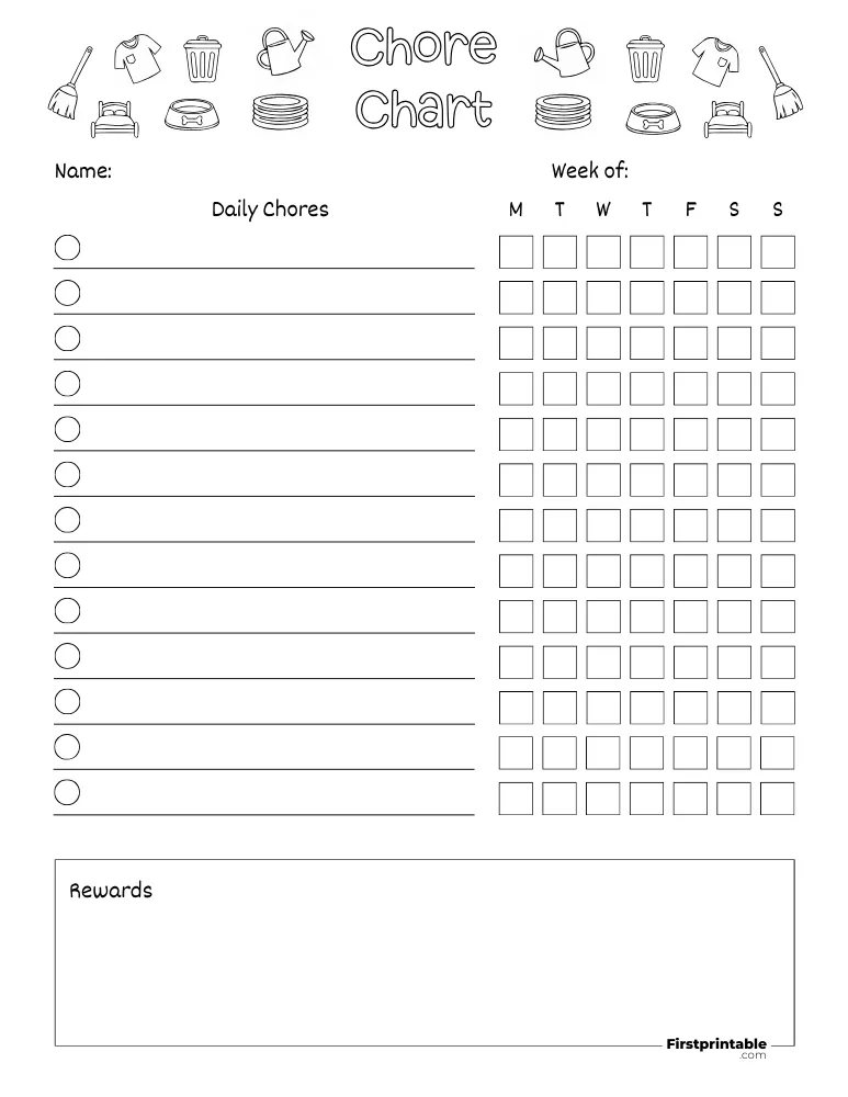 Chore Chart Template 06