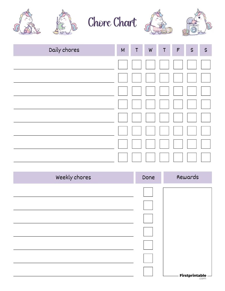 Chore Chart Template 07
