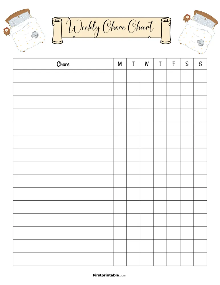 Chore Chart Template 11