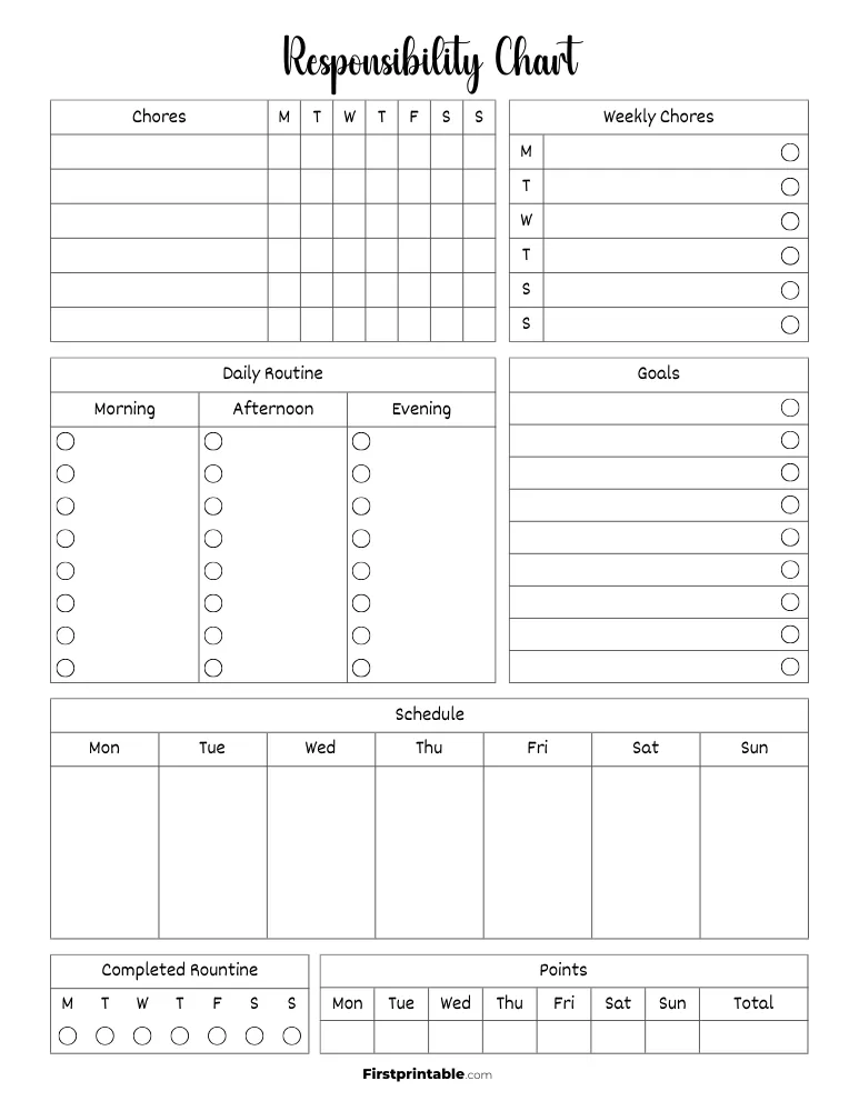 Chore Chart Template 13