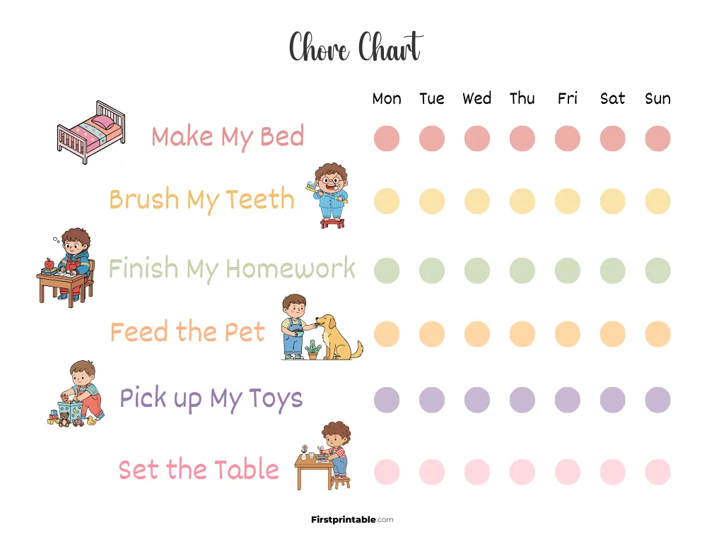 Chore Chart Template 20