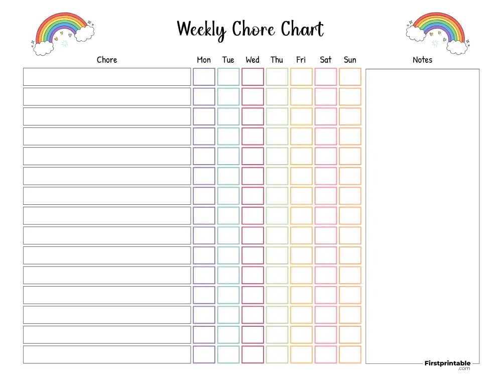 Chore Chart Template 21