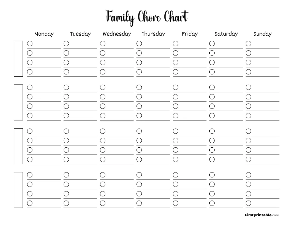 Chore Chart Template 27