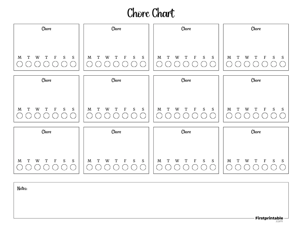 Chore Chart Template 30