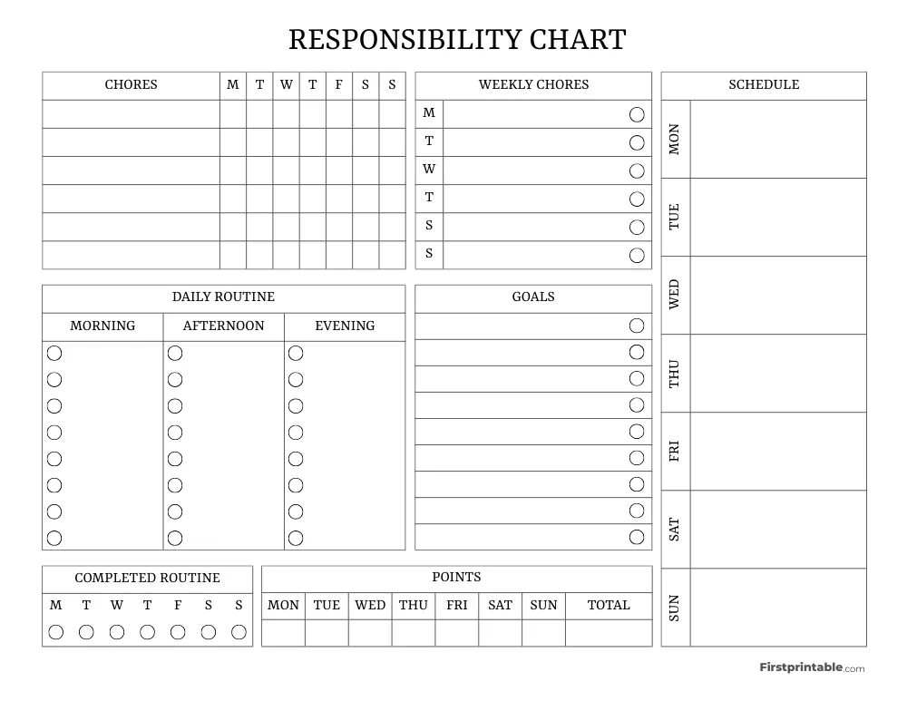 Chore Chart Template 31