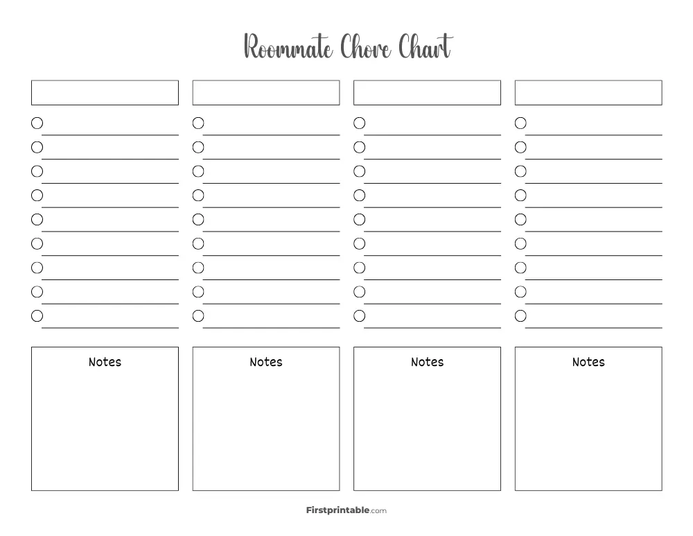 Chore Chart Template 32