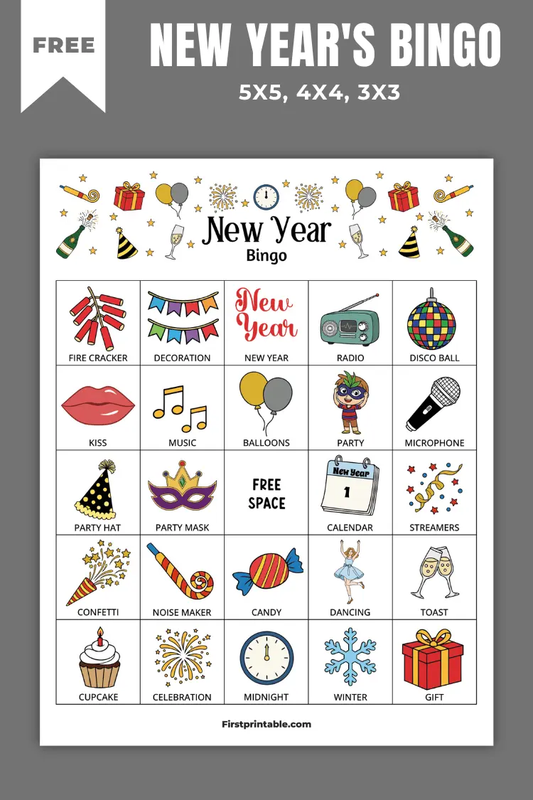 New Year’s Bingo Cards | 10+ Free PDF Printables