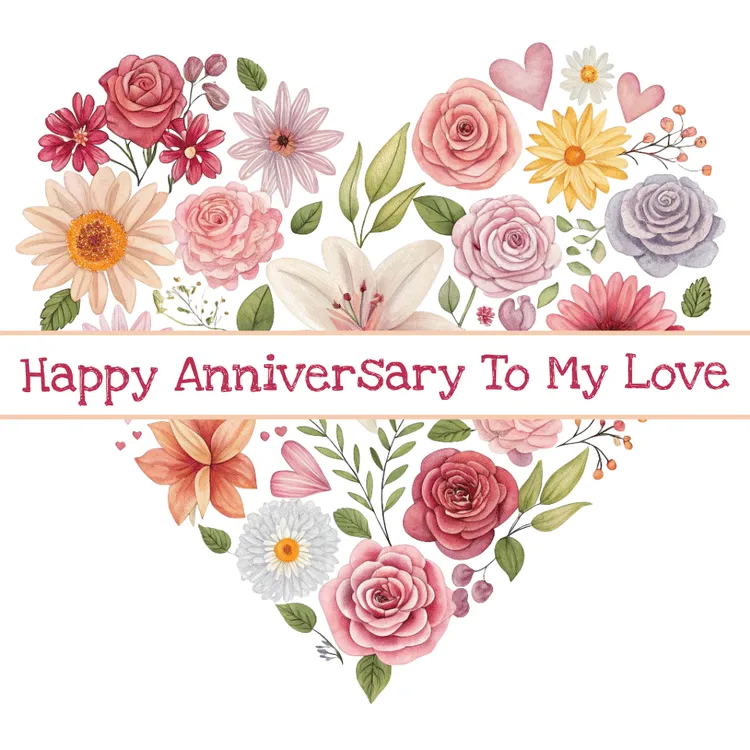 Cute Anniversary Card for My Love