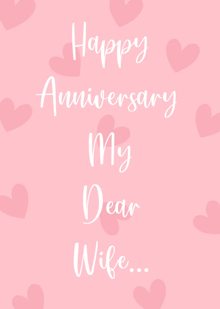 Happy Anniversary Card for My Wife