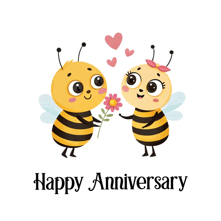 Cute Honey Bee Anniversary Card