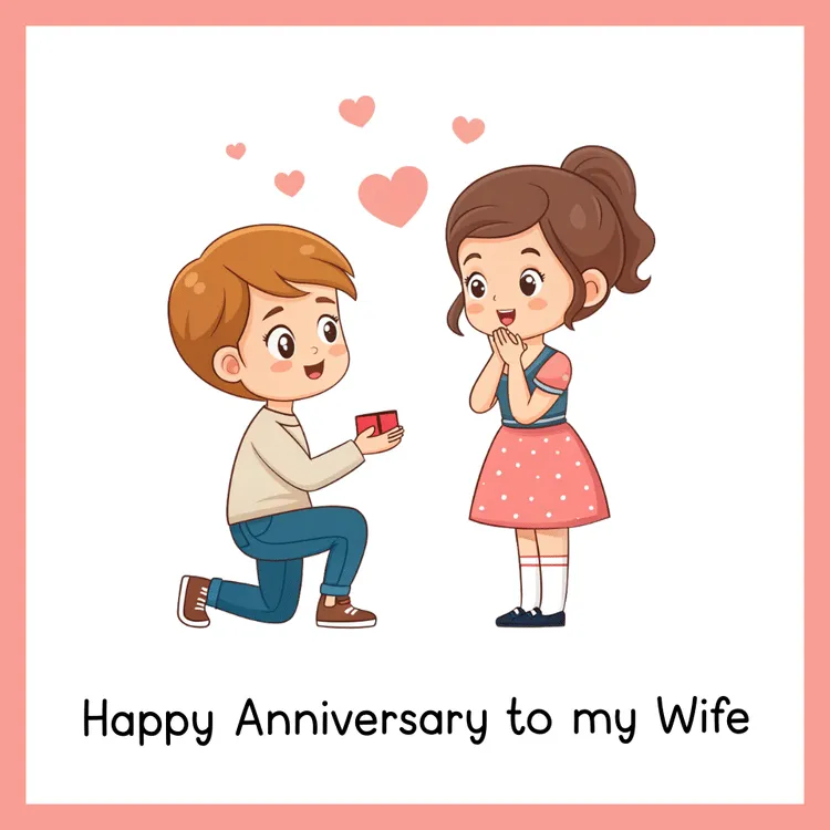 Young Couple Proposing to Wife Card