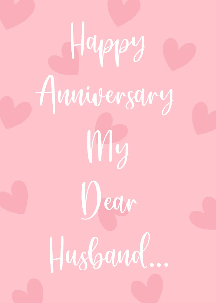 Happy Anniversary Card for My Husband