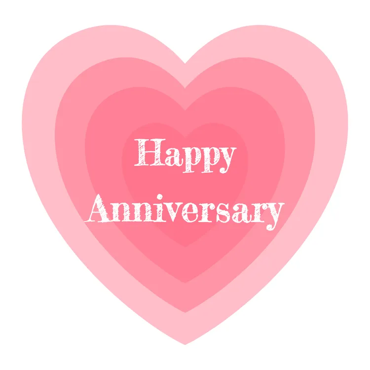 Retro Heart Design Happy Anniversary Card