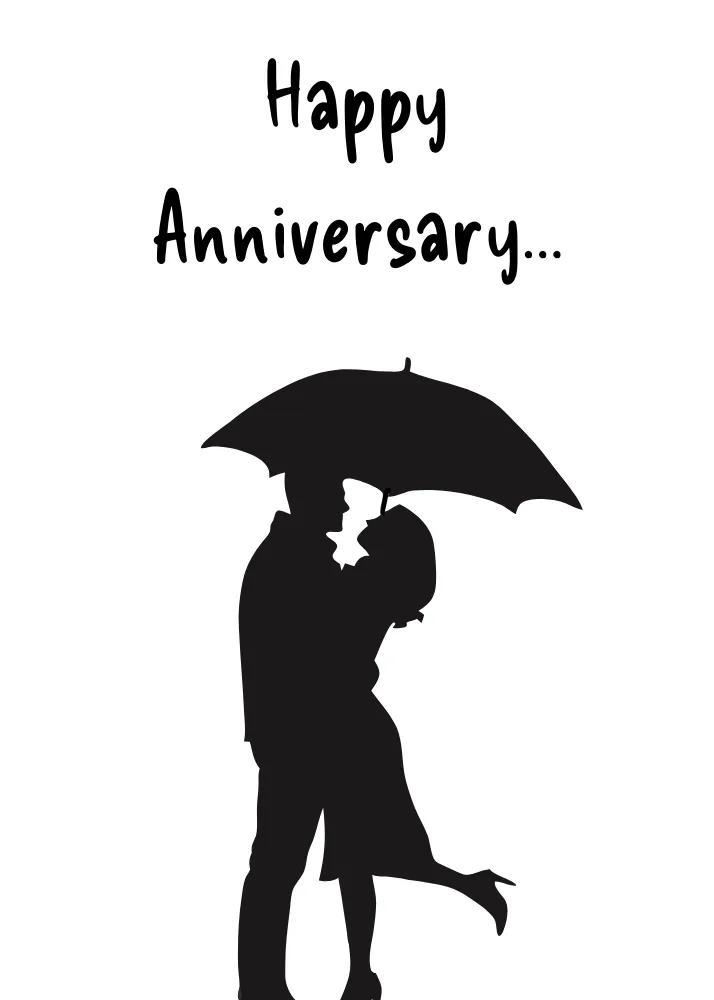 Romantic Couple Happy Anniversary Card