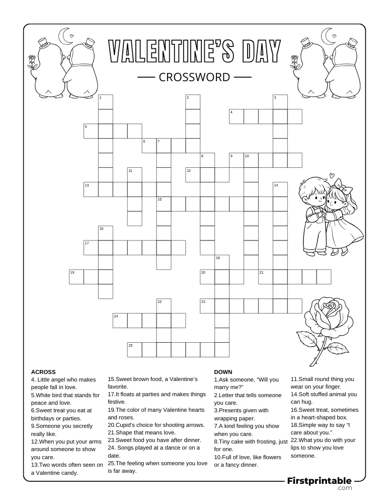 Valentine's Day Crossword - Hard 01
