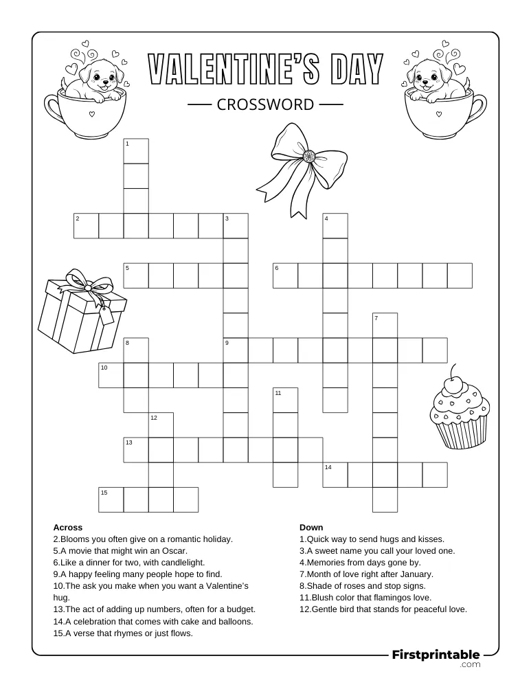 Valentine's Day Crossword - Medium 02