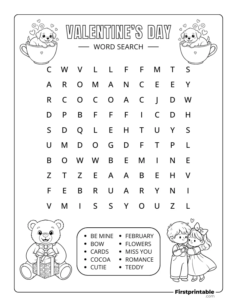 Valentine's Day Word Search - Easy 02