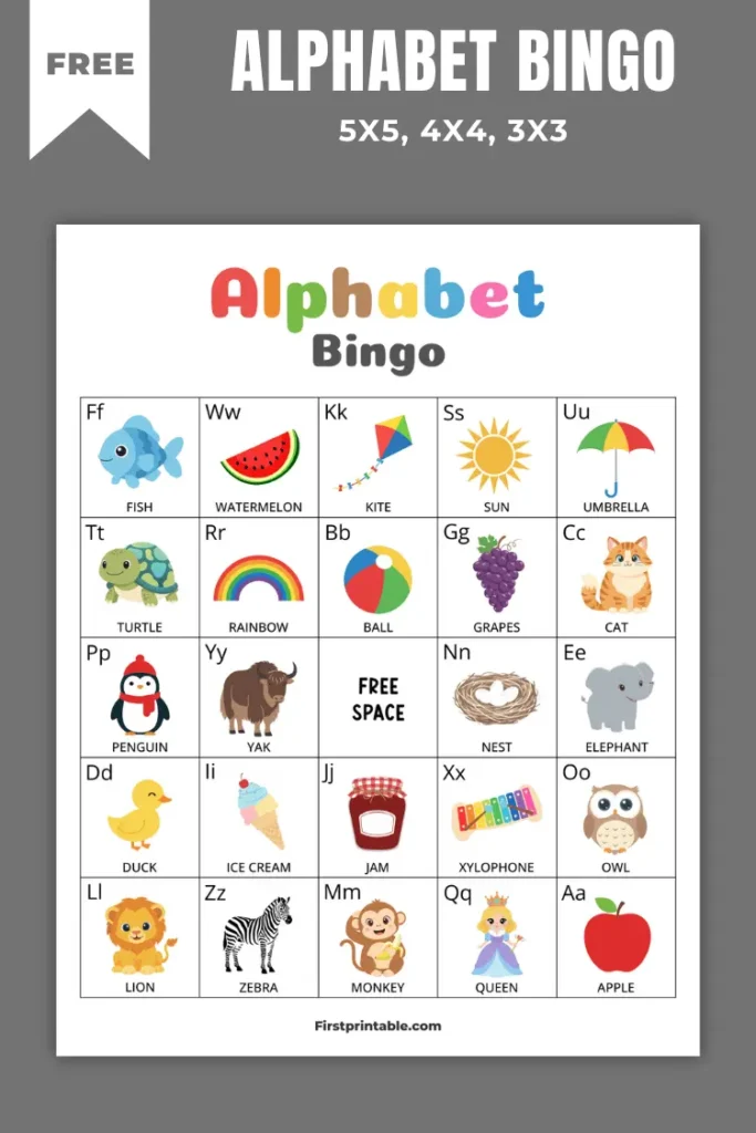 Alphabet Bingo Cards | Free PDF Printables