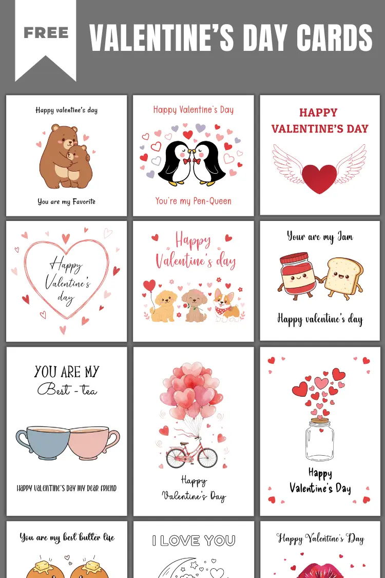 145+ Free Printable Valentine’s Day Cards