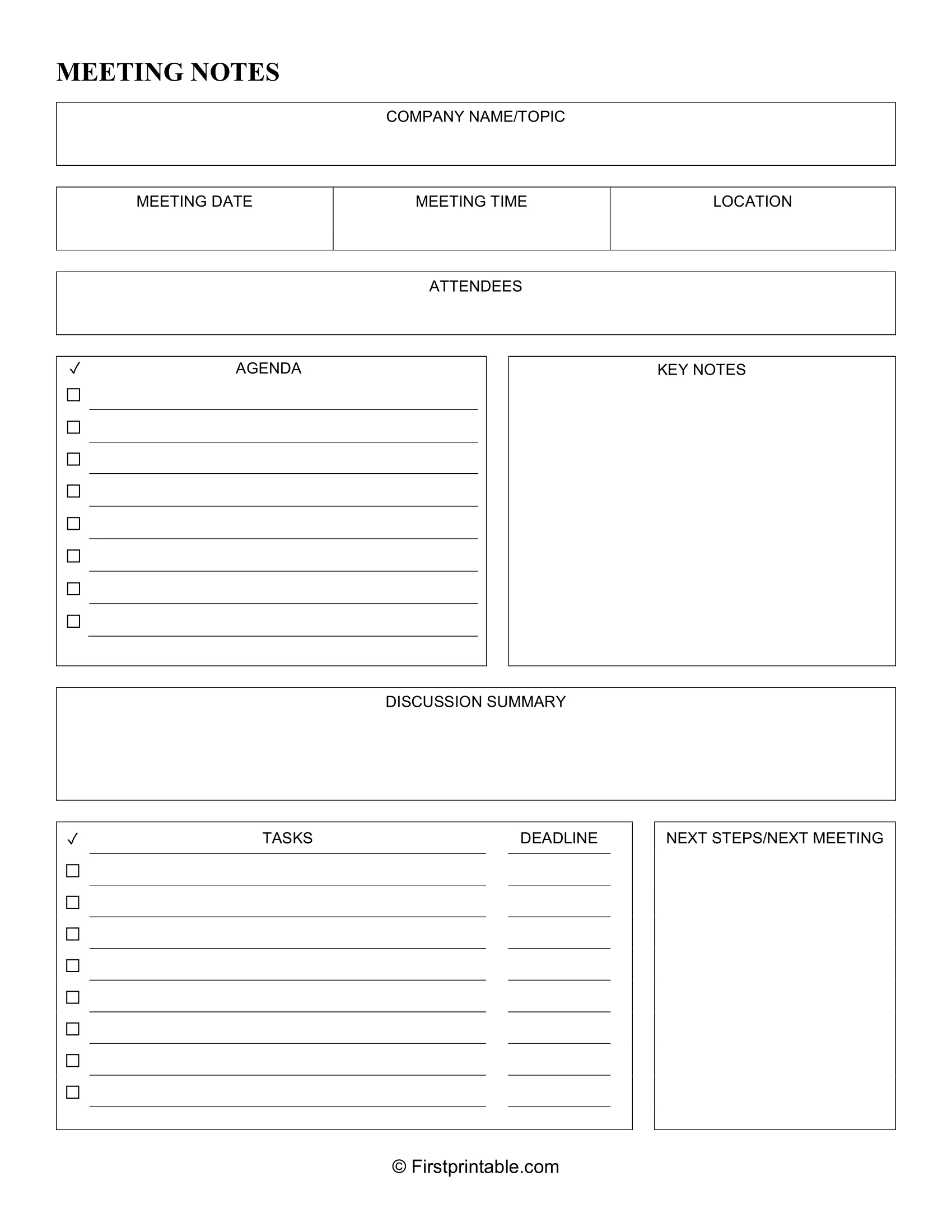 Meeting Notes Template 04