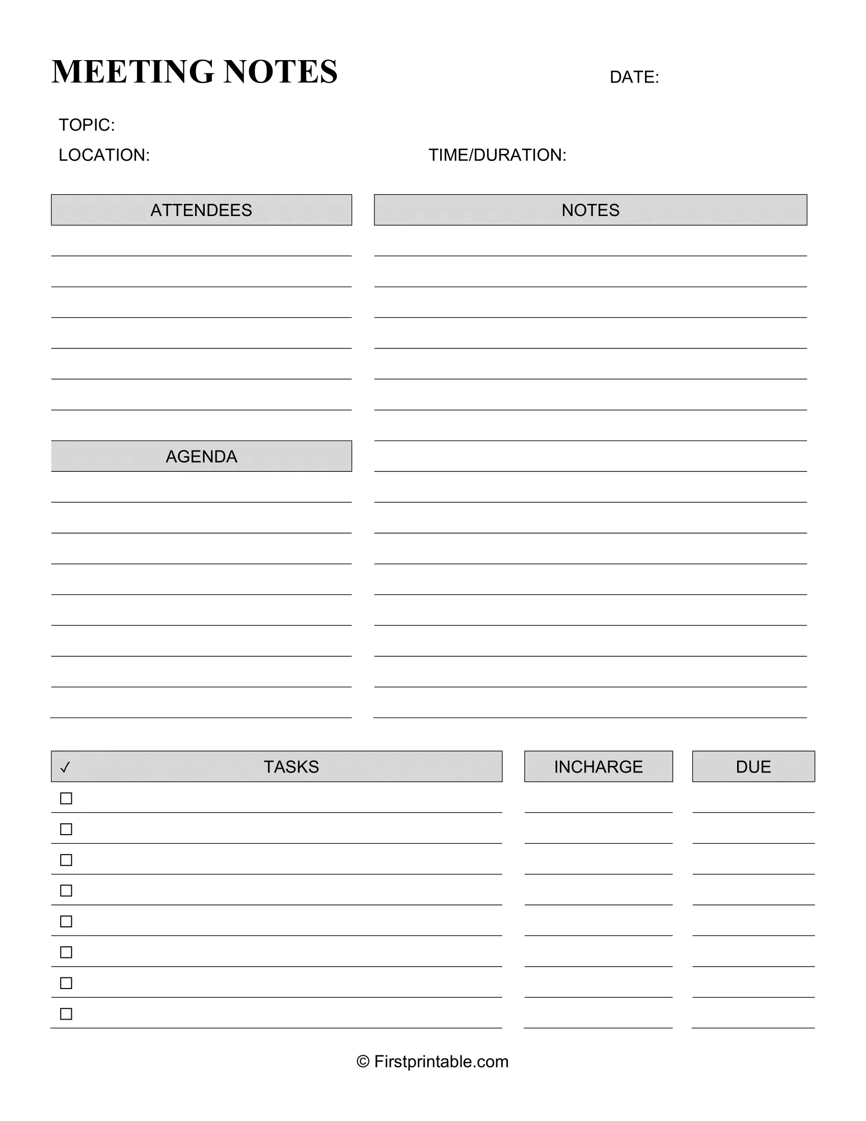 Meeting Notes Template 05