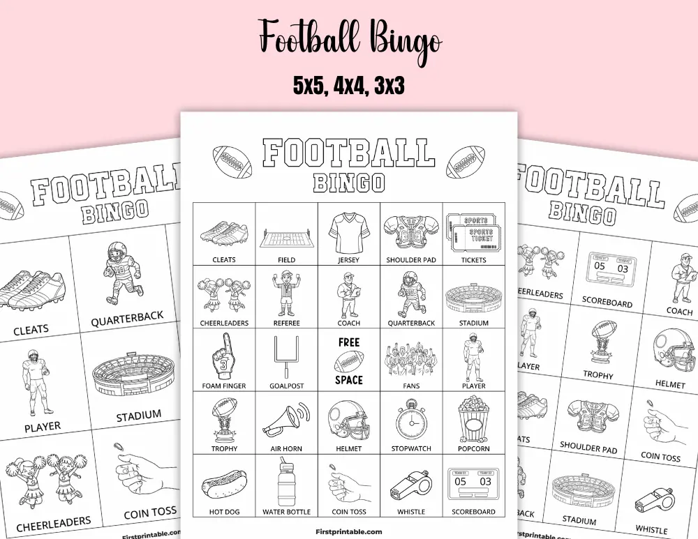 Printable Football Bingo 02