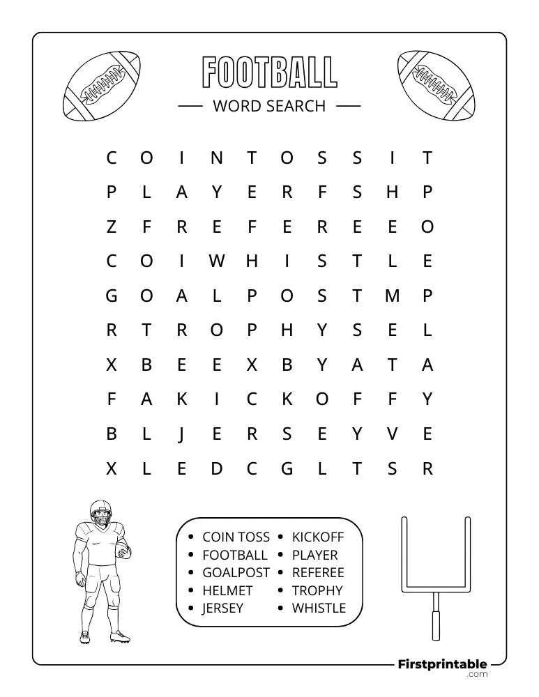 Football Word Search - Easy 01