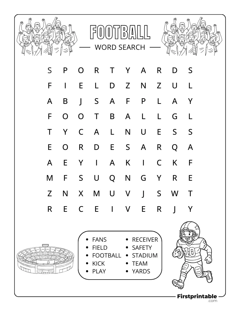 Football Word Search - Easy 04