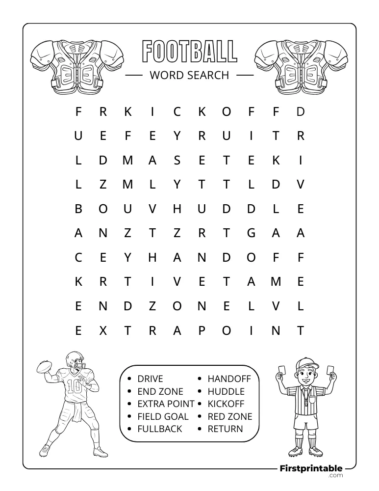 Football Word Search - Easy 05