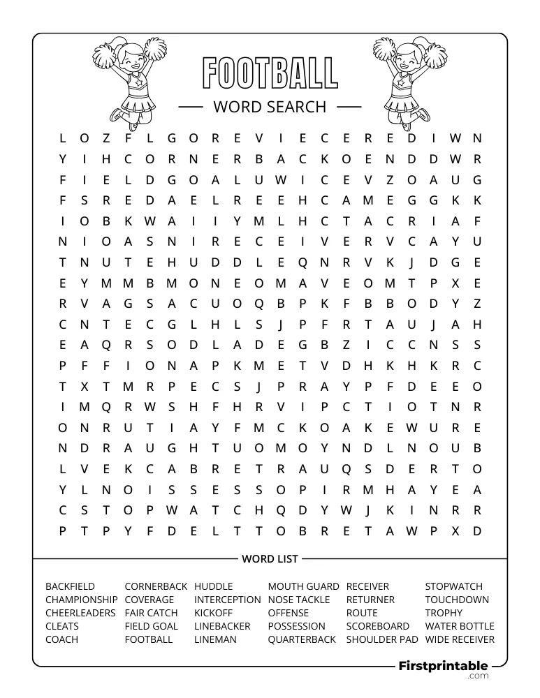 Football Word Search - Hard 01