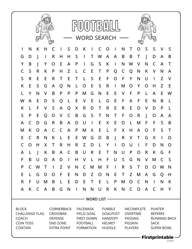 Football Word Search - Hard 02