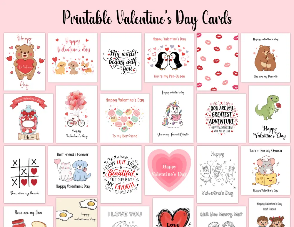 Printable Valentine's Day Cards 01