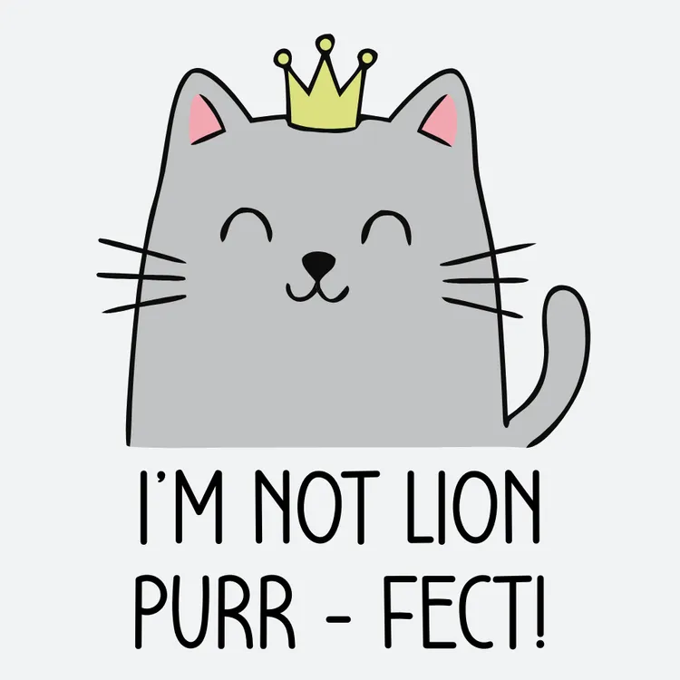 I'm not Lion Purr-Fect Valentine Card